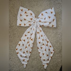 Sunflower Print Bow Top